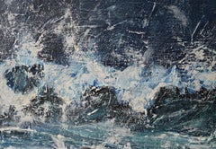The Midnight Ocean.  Contemporary Seascape Oil Painting