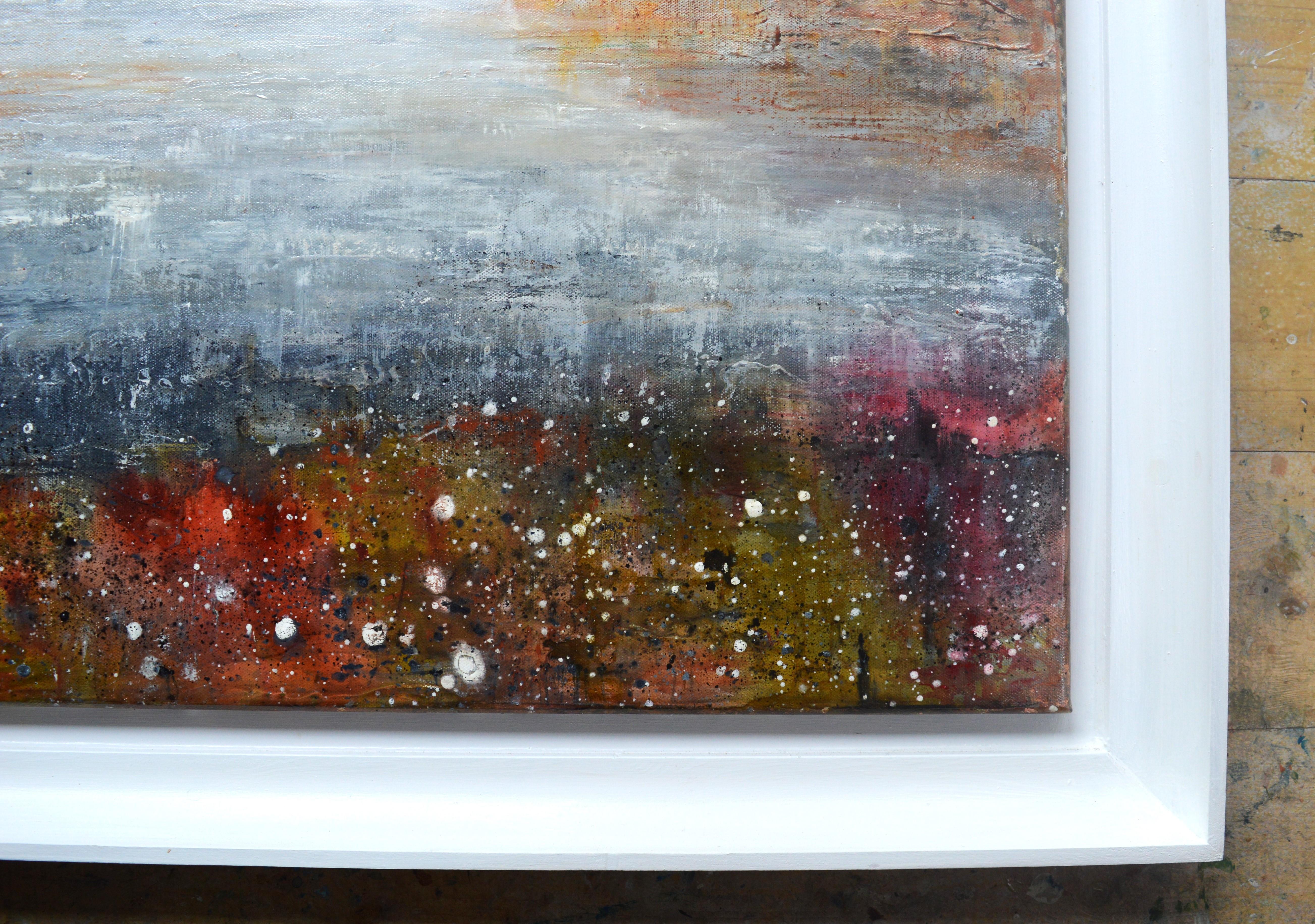 Rivière tranquille.  Peinture à l'huile contemporaine de paysage anglais - Painting de Penny Rumble