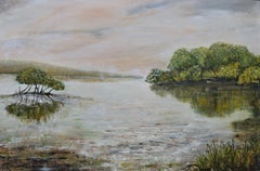 Where The Otters Play.  Contemporary Landscape Oil Painting