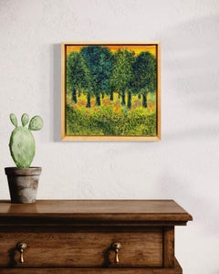 "Apple Grove" - Vibrant Post-Impressionist Sunlit Apple Tree Orchard Landscape
