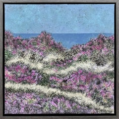 "Côte d'Asilomar" - Peinture acrylique post-impressionniste d'un paysage côtier saisissant