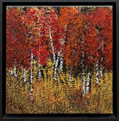 "Tremble et blé sauvage" - Paysage d'automne contemporain post-impressionniste