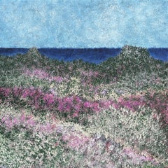 "Pacific Grove Beach" - Vivid Contemporary Sunny Beach Layered Seascape Painting