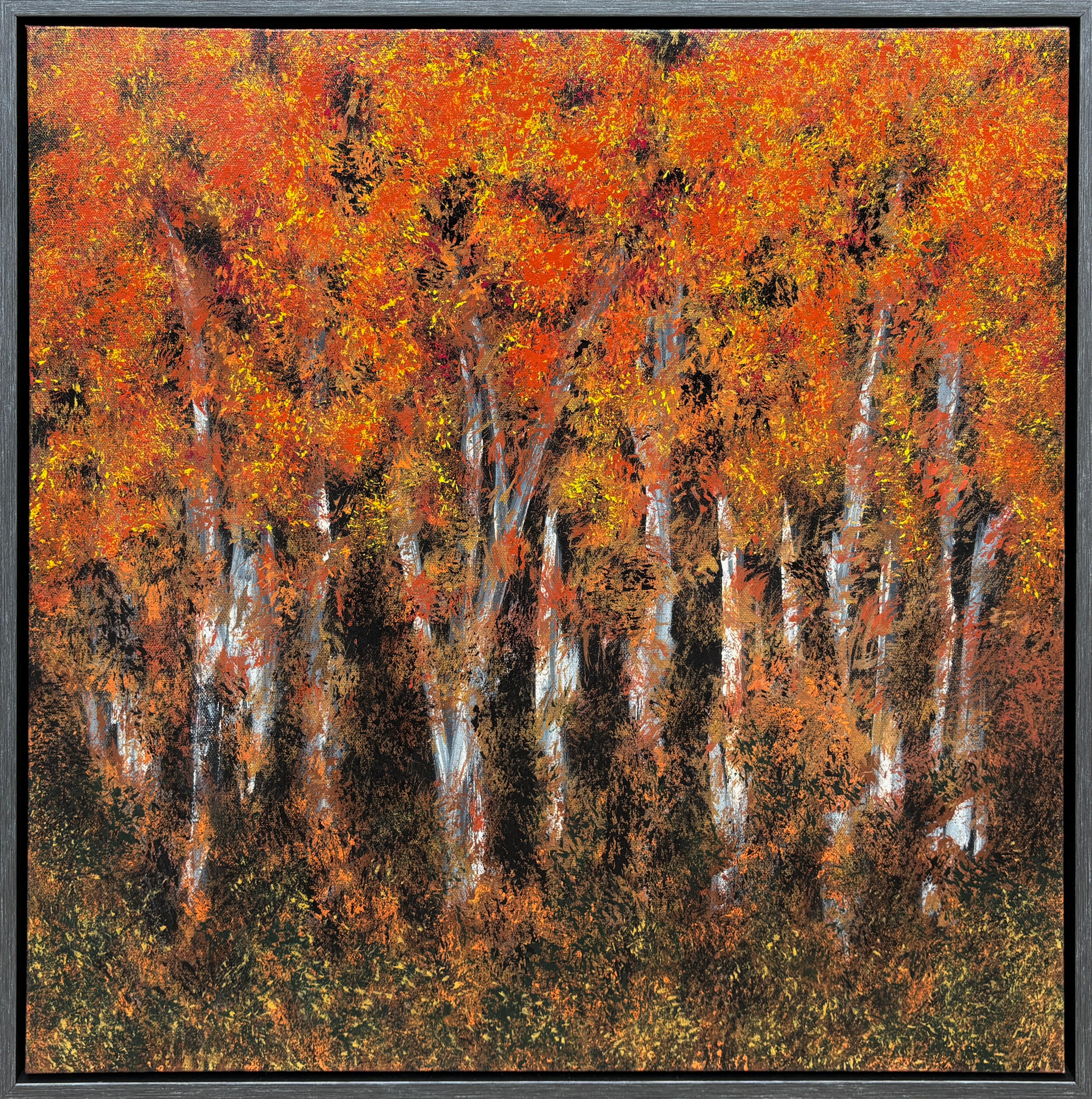 "Sycomores sauvages" - Belle palette automnale lumineuse Paysage forestier Artwork