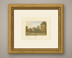 Penrhyn Castle, Caernarfonshire, Antique Morris Woodblock Print, circa 1870