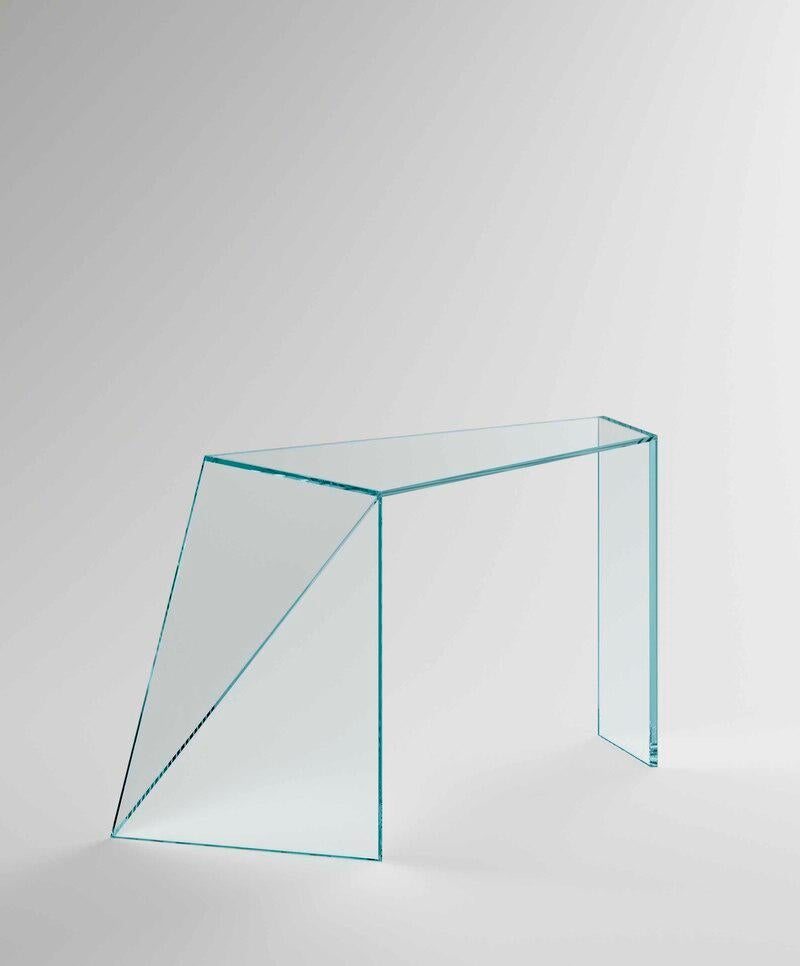 Penrose Glass Desk, Designed by Studio Isao Hosoe, Made in Italy For Sale 1