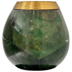 Porte-allumettes en laiton et en coquillage par Maitland Smith