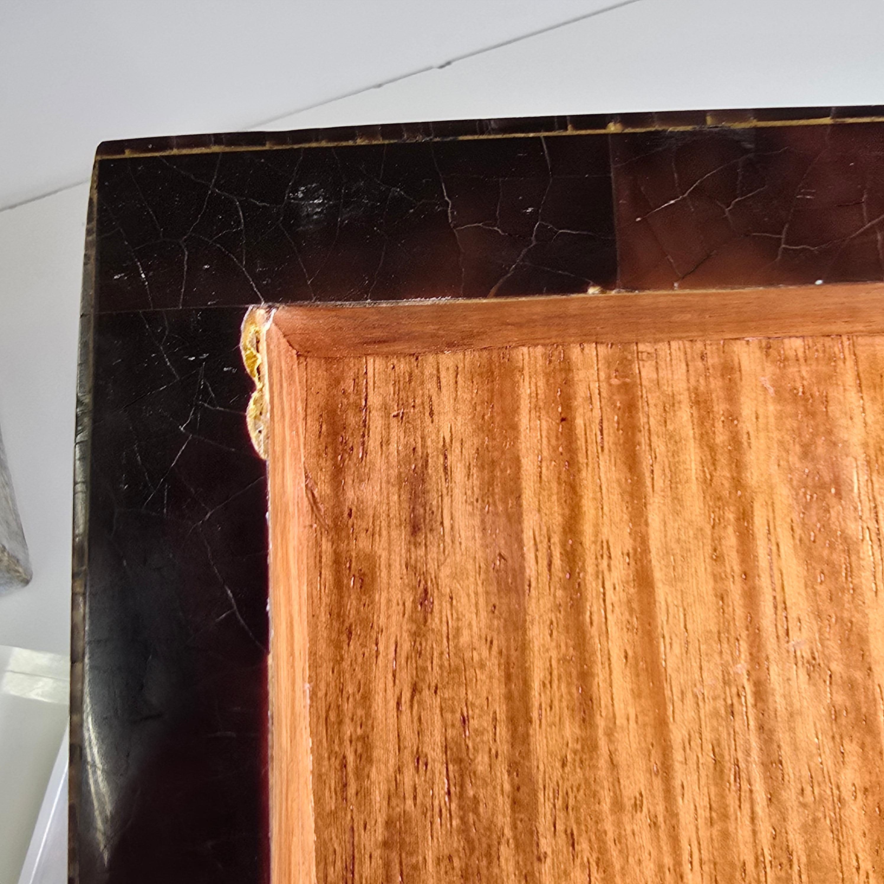 Caja de plumas y cuernos estilo Karl Springer en venta 1
