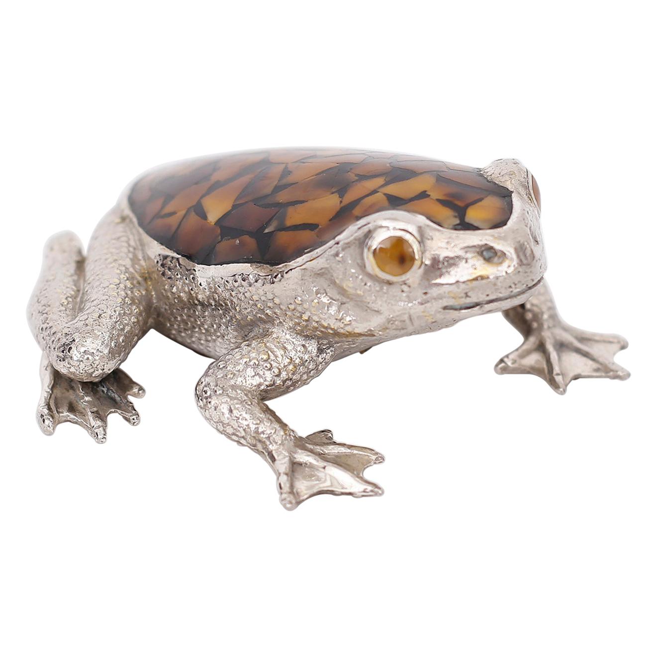 Penshell and Silvered Bronze Frog