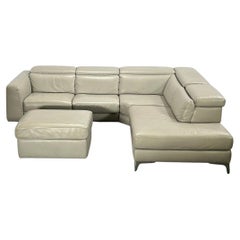 Pensiero Electric Recliner Corner Sofa & Footstool by Natuzzi Editions
