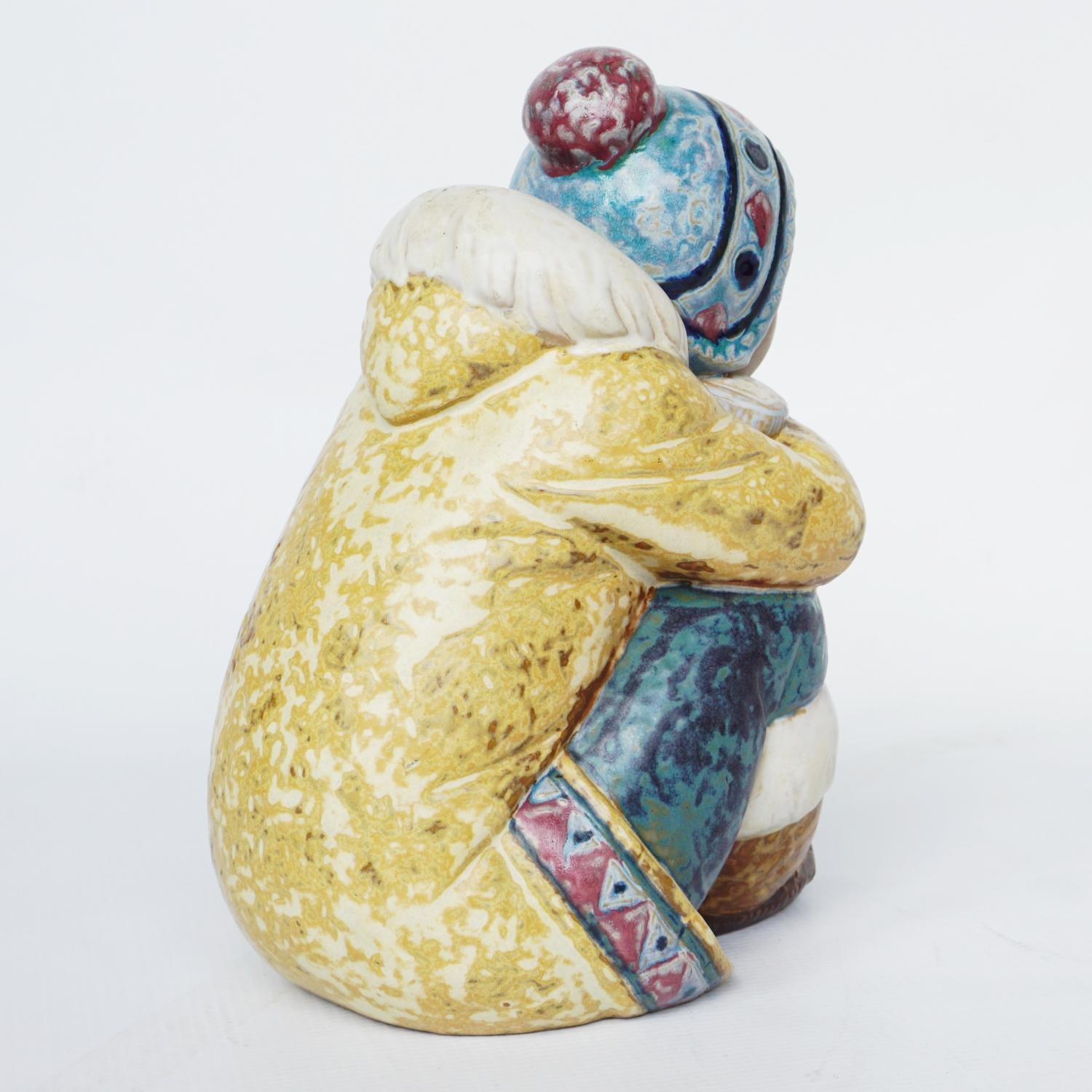 'Pensive Inuit Boy' Pottery Figurine by Lladro In Excellent Condition In Forest Row, East Sussex