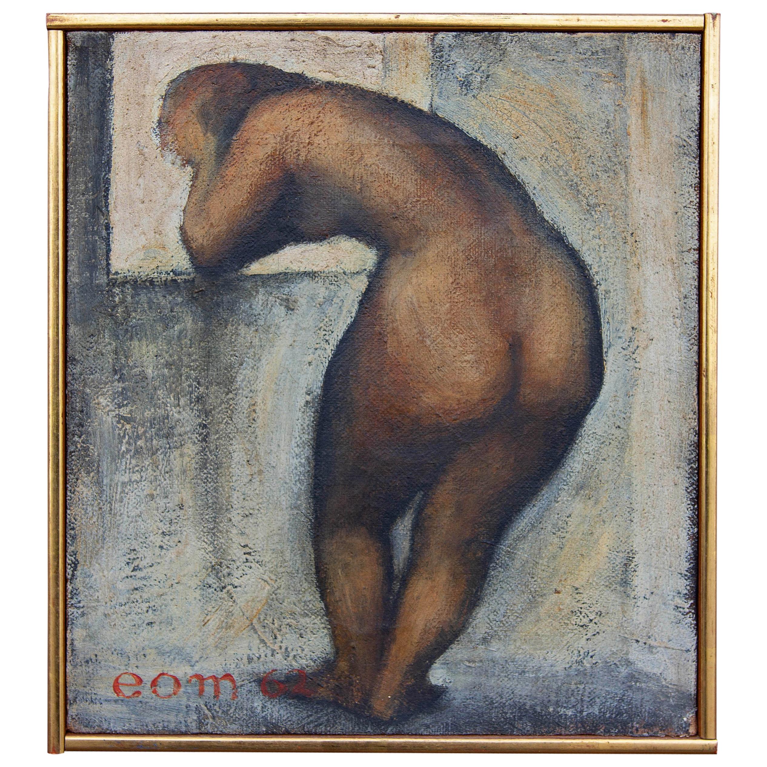 Pensive Nude Modernist Painting by Ernest O. Mondorf