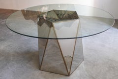 Penta Table Base in Welded Mirror-Polished Stainless Steel by Julian Mayor