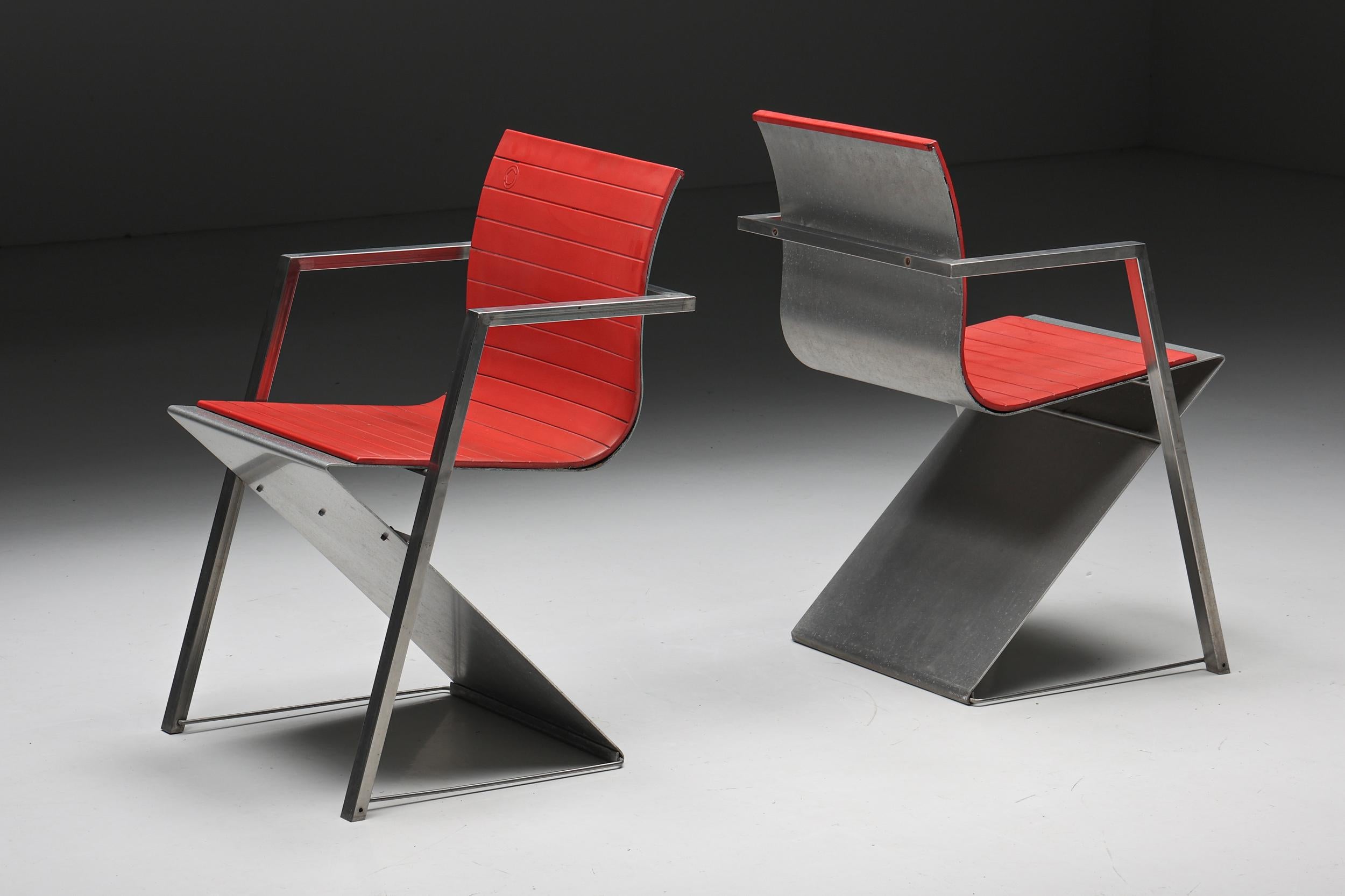 Steel Pentagon Group Casino Model ‘d8’ Chair, Germany, 1987 For Sale