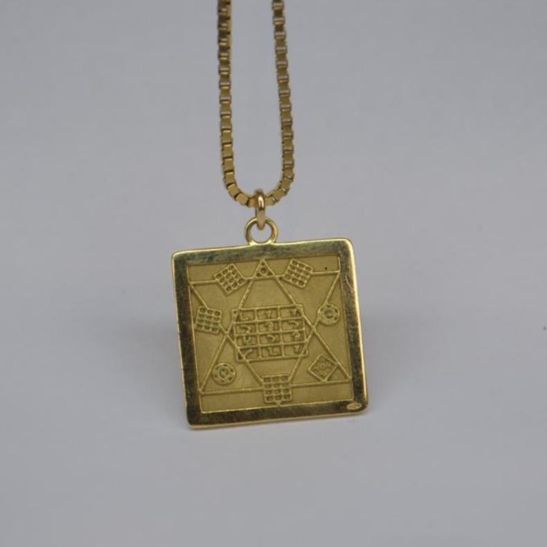 pentagram gold necklace