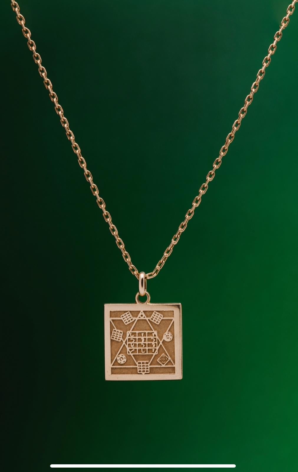 Pentagram 18k Gold Pendant For Sale 1