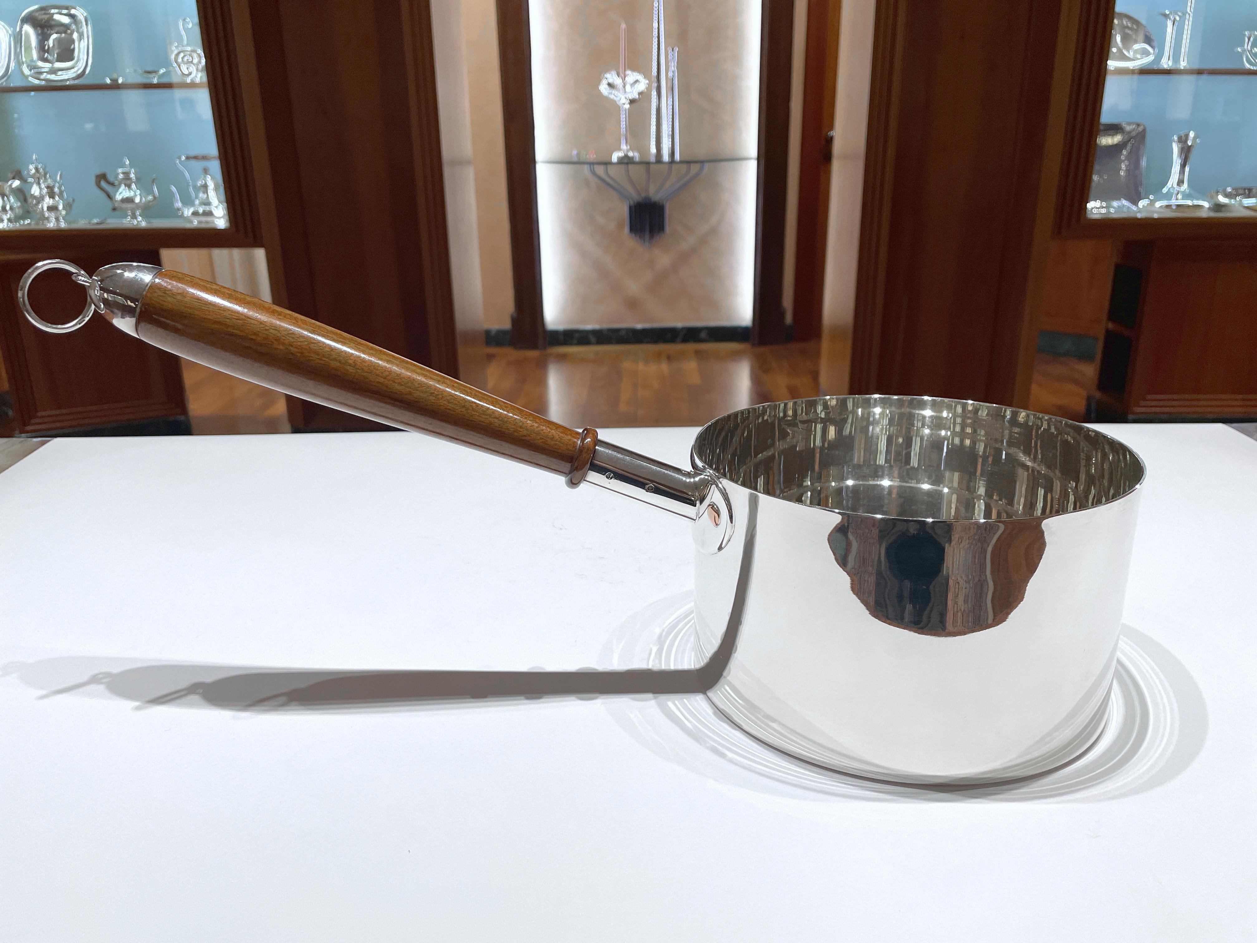 Brandimarte 925 sterling silver cooking pot In New Condition For Sale In Perugia, IT