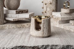 Pentolo Brass & Travertine Marble Oil Diffuser