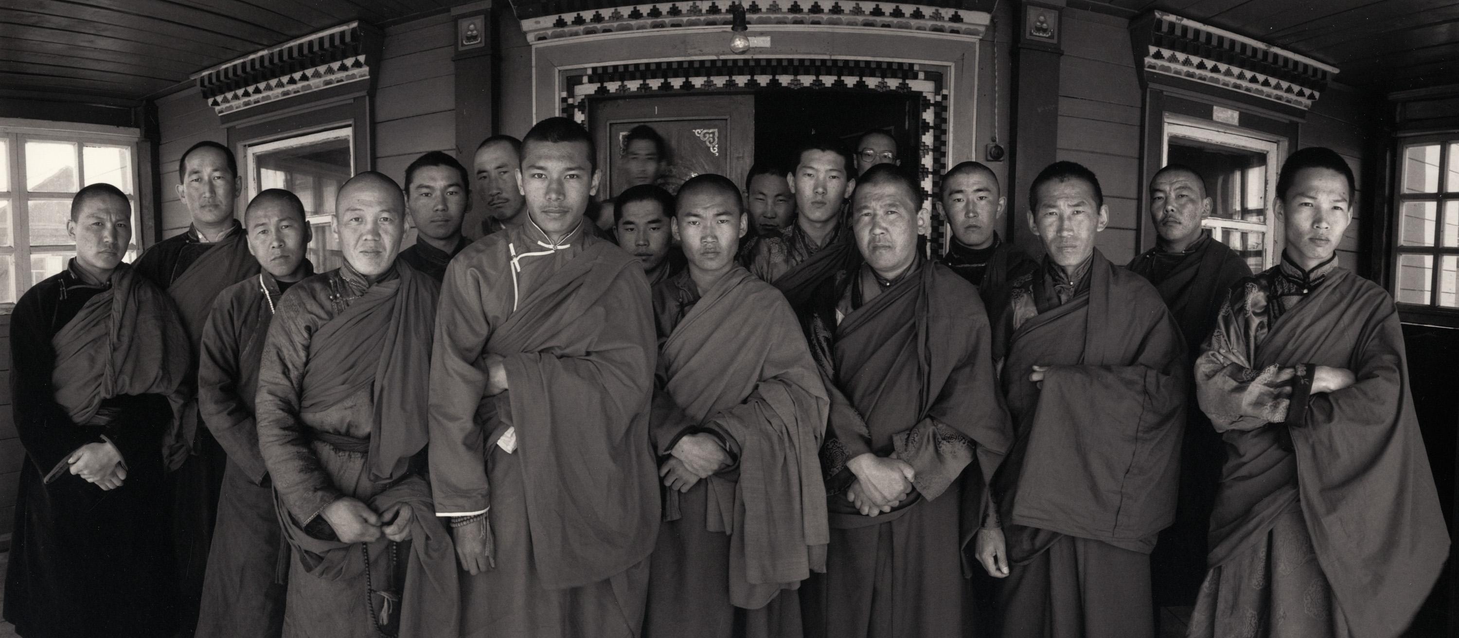 Pentti Sammallahti Black and White Photograph - Ivolginski, Buryatia, Siberia (Monks)