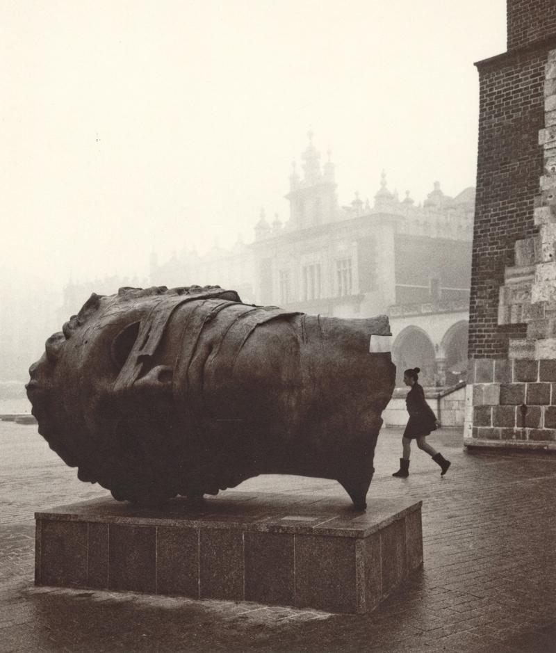 Pentti Sammallahti Landscape Photograph - Krakow, Poland (Eros Bendato Sculpture)