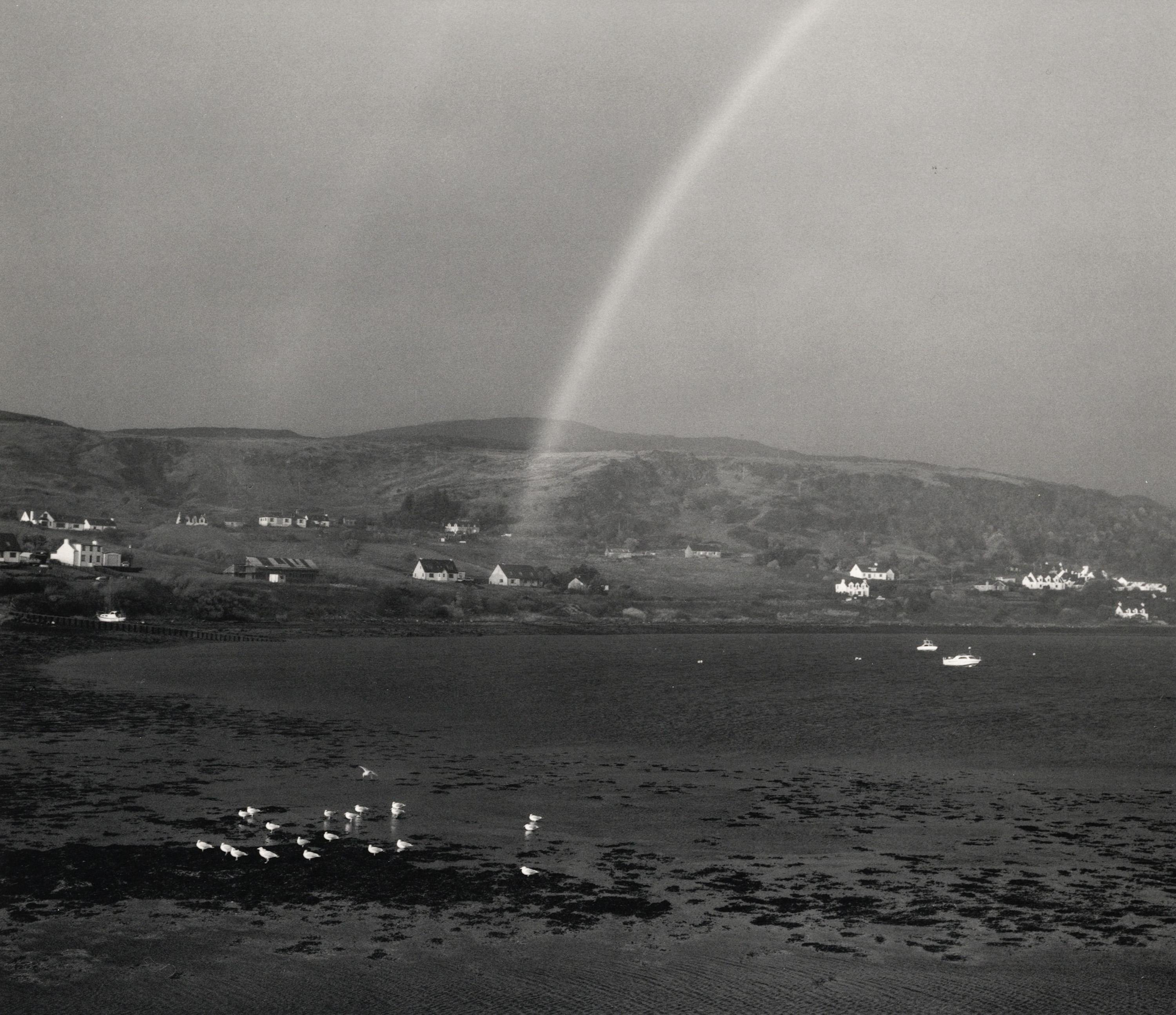 Pentti Sammallahti Black and White Photograph - Outer Herbides, Scottland (Coastal Landscape w/Rainbows)