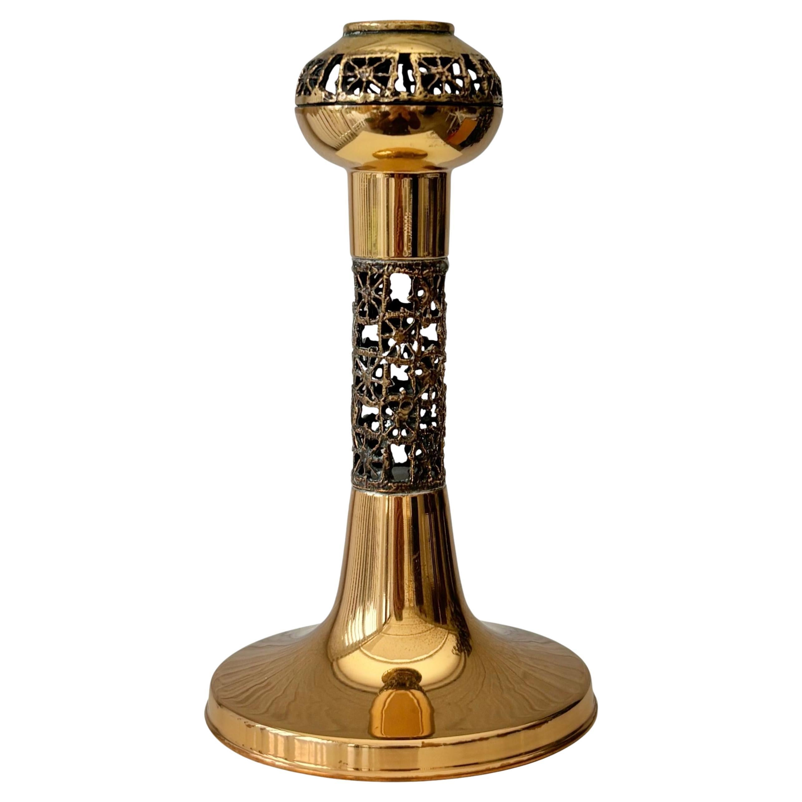 Pentti Sarpaneva candeliere Pitsi, Turun Hopean, bronzo, Finlandia, anni '60