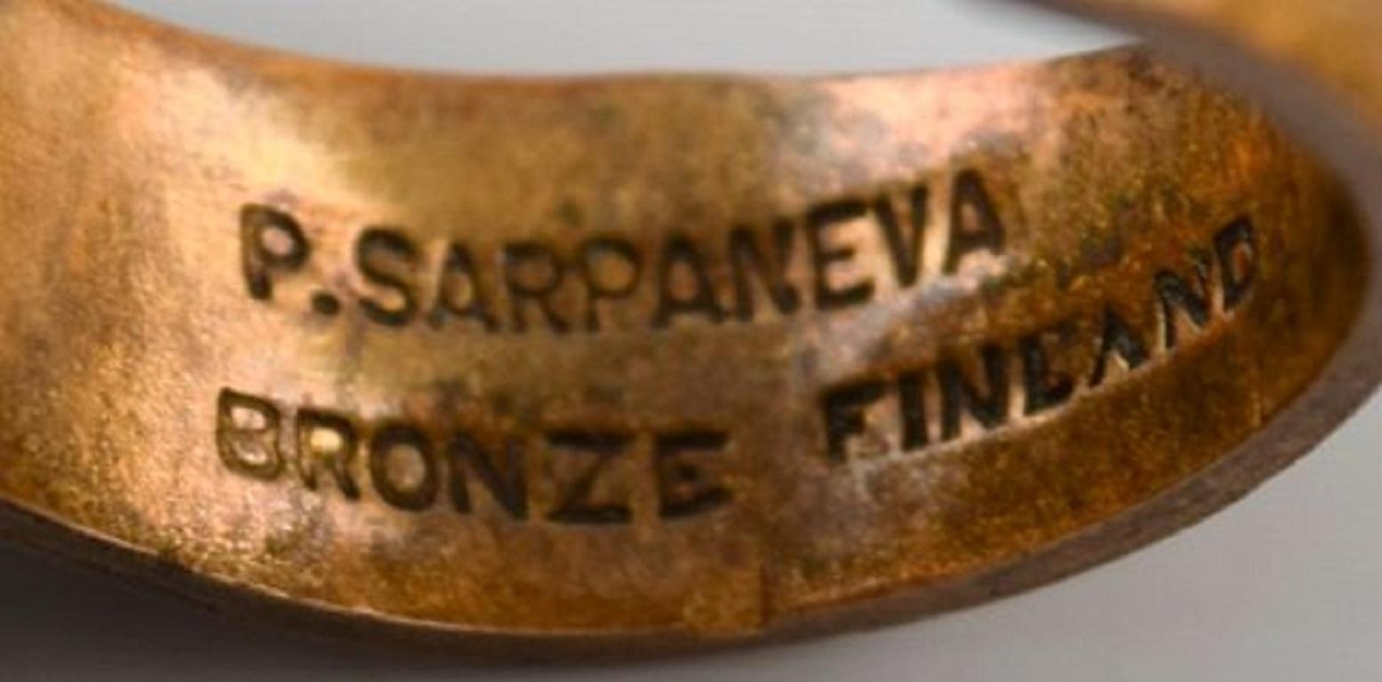 Pentti Sarpaneva Finlande Bague ajourée en bronze Bon état - En vente à bronshoj, DK