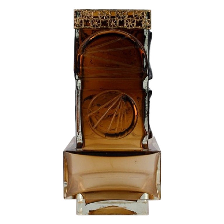 Pentti Sarpaneva for Turun Hopea, Maljakko Vase in Smoky Art Glass