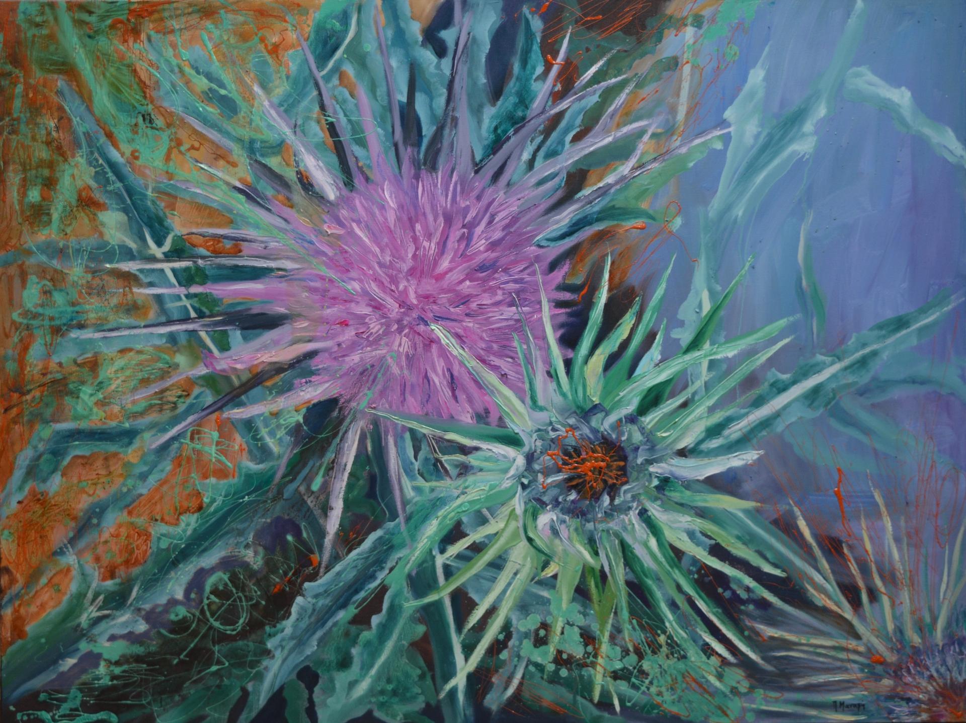 Greek Contemporary Art by Peny Manavi - Flora Mirabilis- Thistle 4