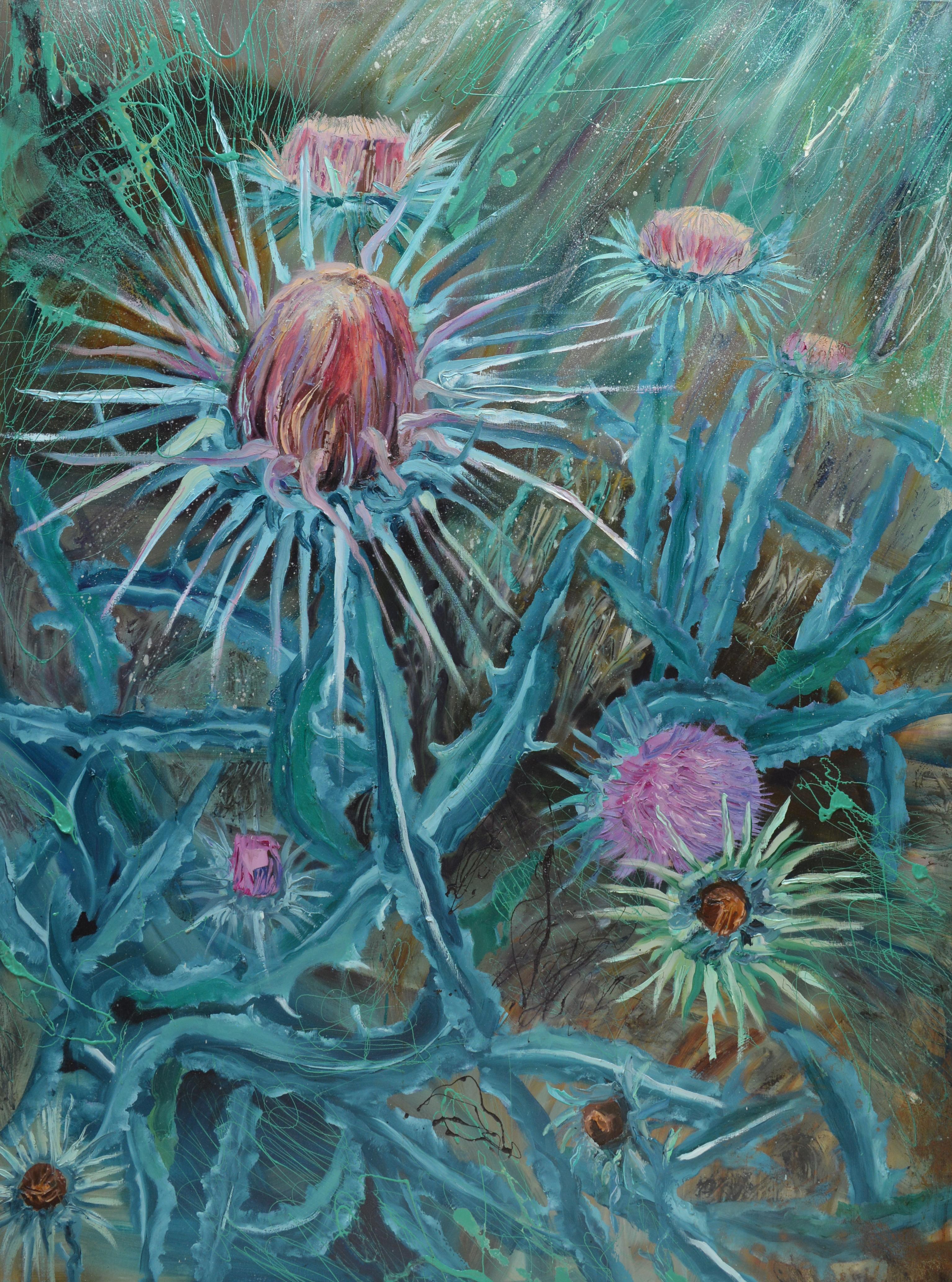 Greek Contemporary Art by Peny Manavi - Flora Mirabilis, Thistle 8