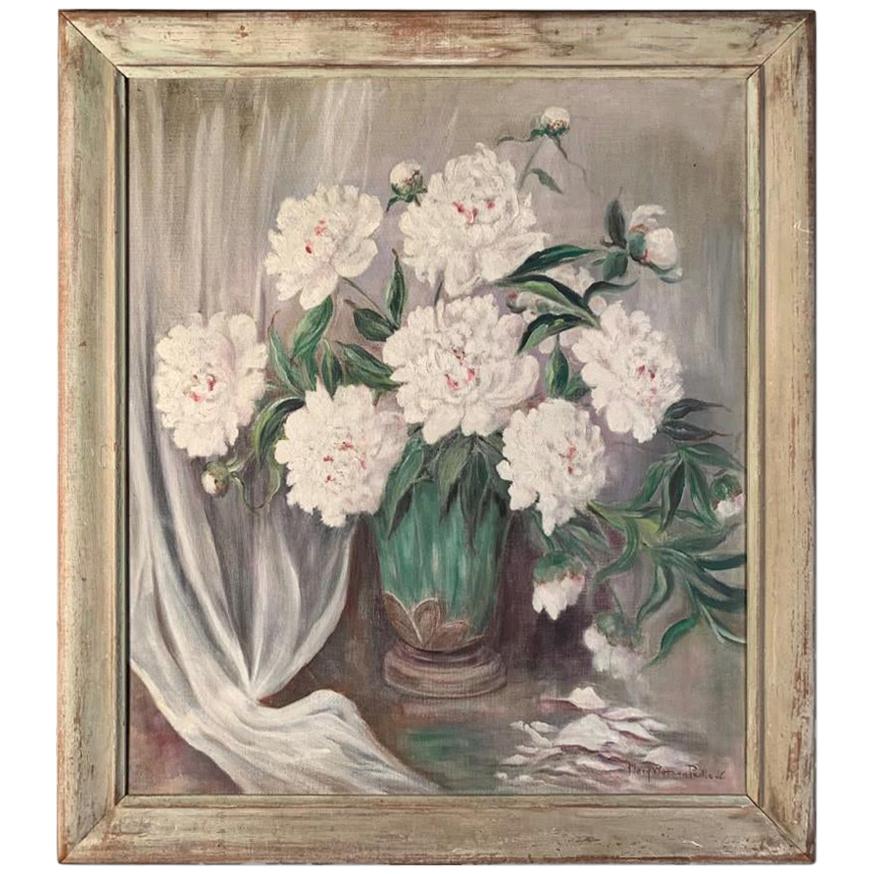 Peonies in a Vase Painting by Mary Watson Pedlow