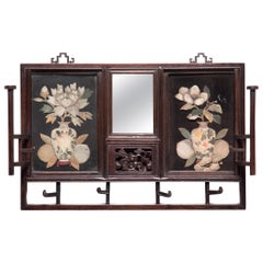 "Peony and Plum Blossoms" Qing Dynasty Hat Rack