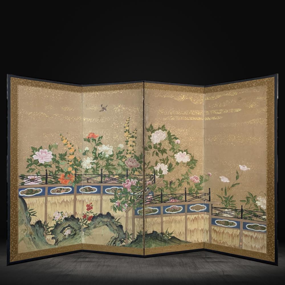 Peony Blossoms Screen For Sale 3