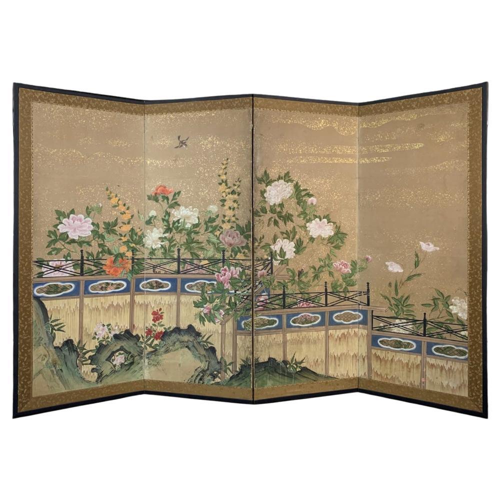 Peony Blossoms Screen For Sale