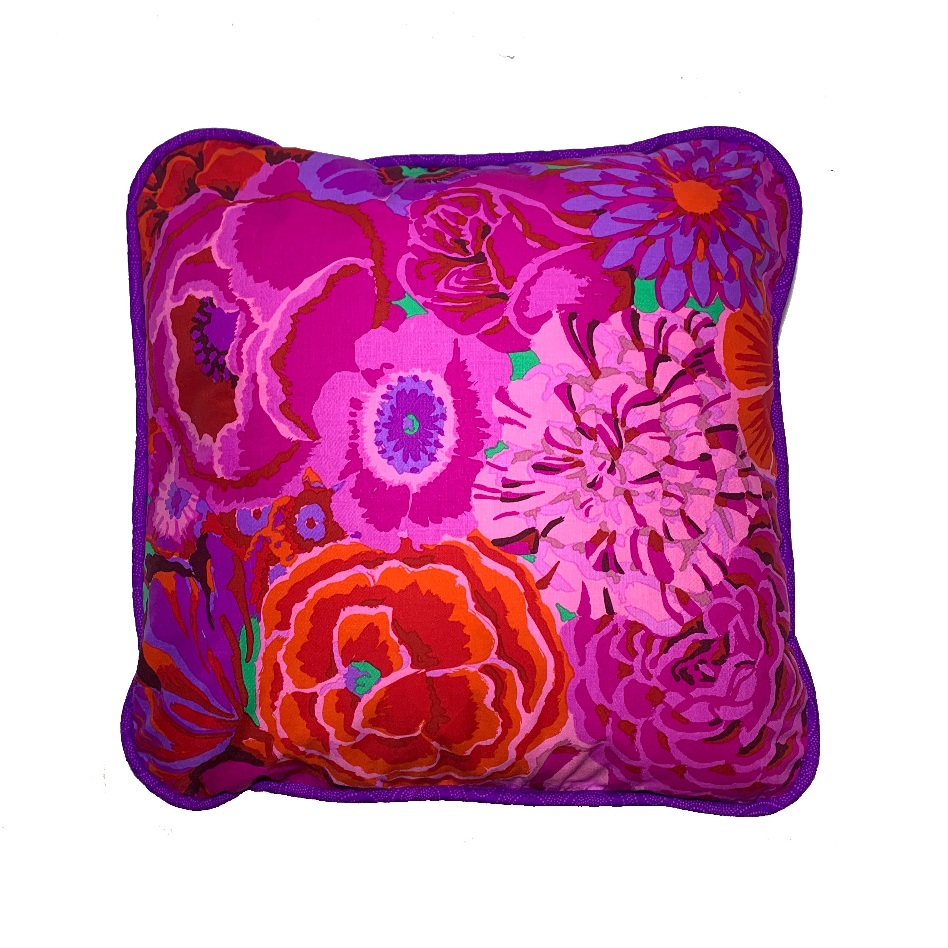 Contemporary Peony in Pink Pillow For Sale