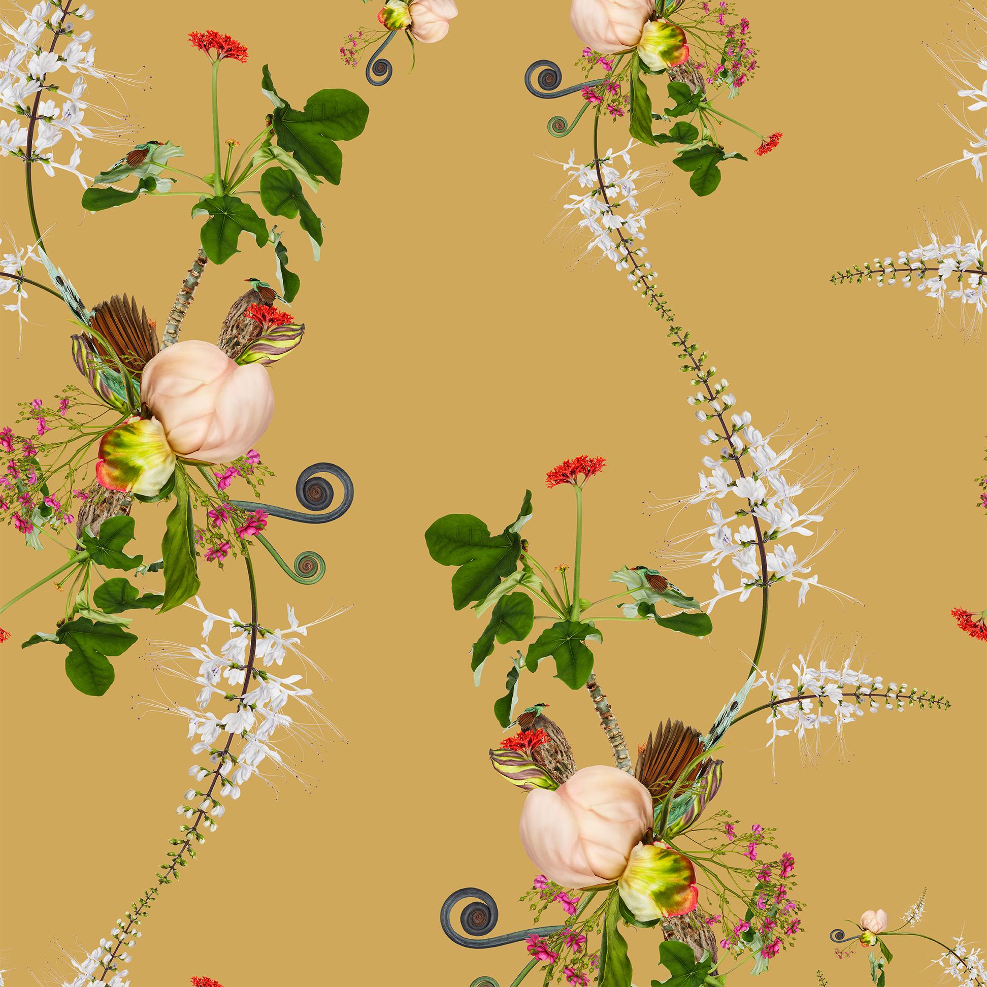 Peony Large Floral Wallpaper For Sale 2