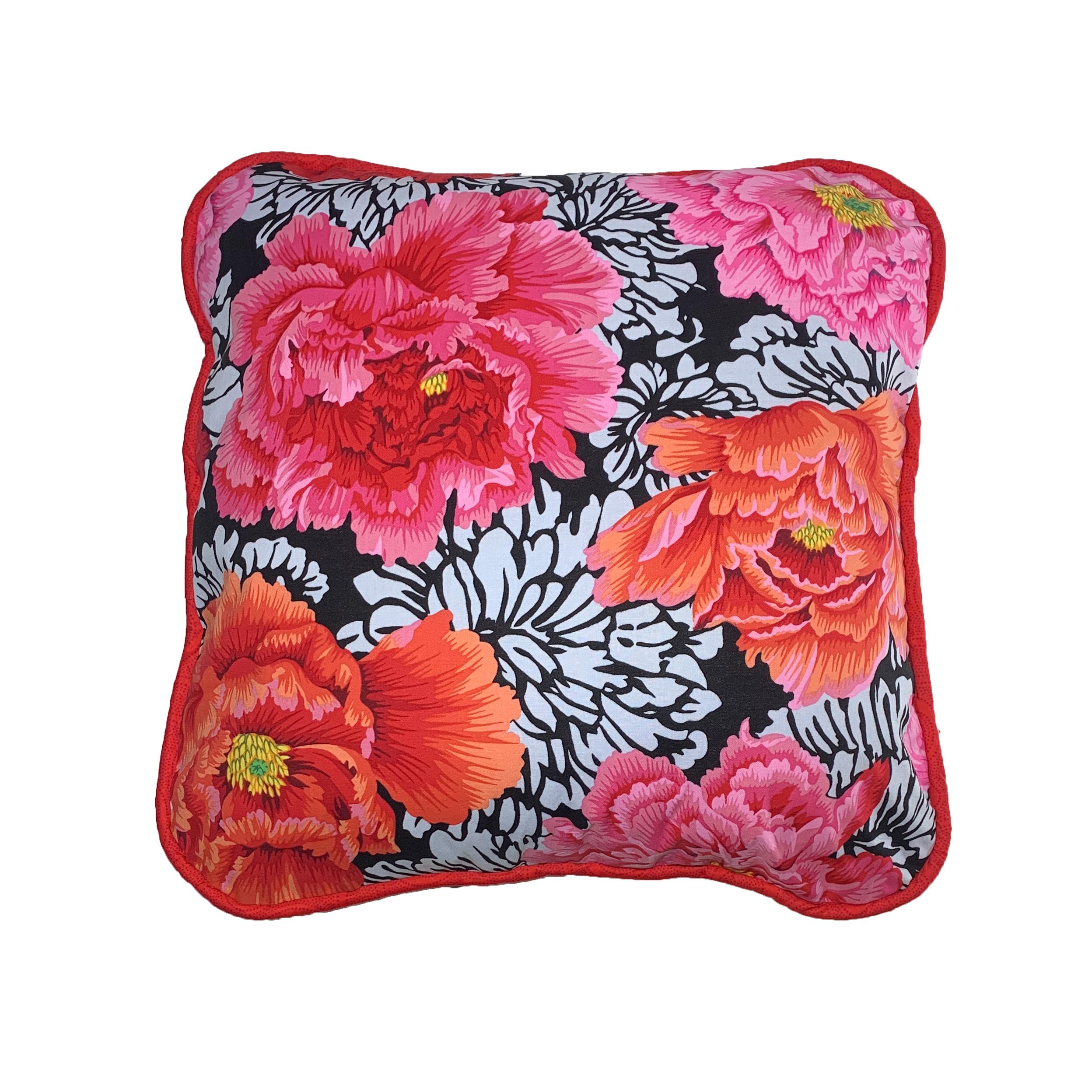 Contemporary Peony Read Newspaper Pillow For Sale