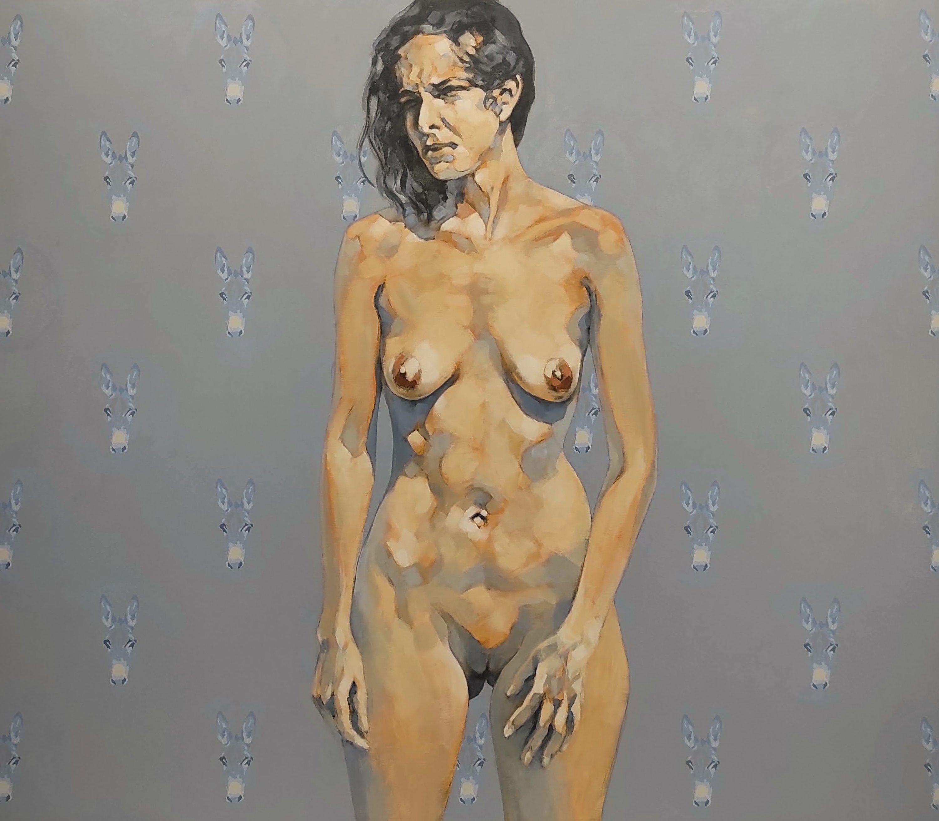 Nude Painting Pep Anton Xaus - Américain People III - 21e siècle, figuratif, nu, corps féminin, féminisme, acrylique