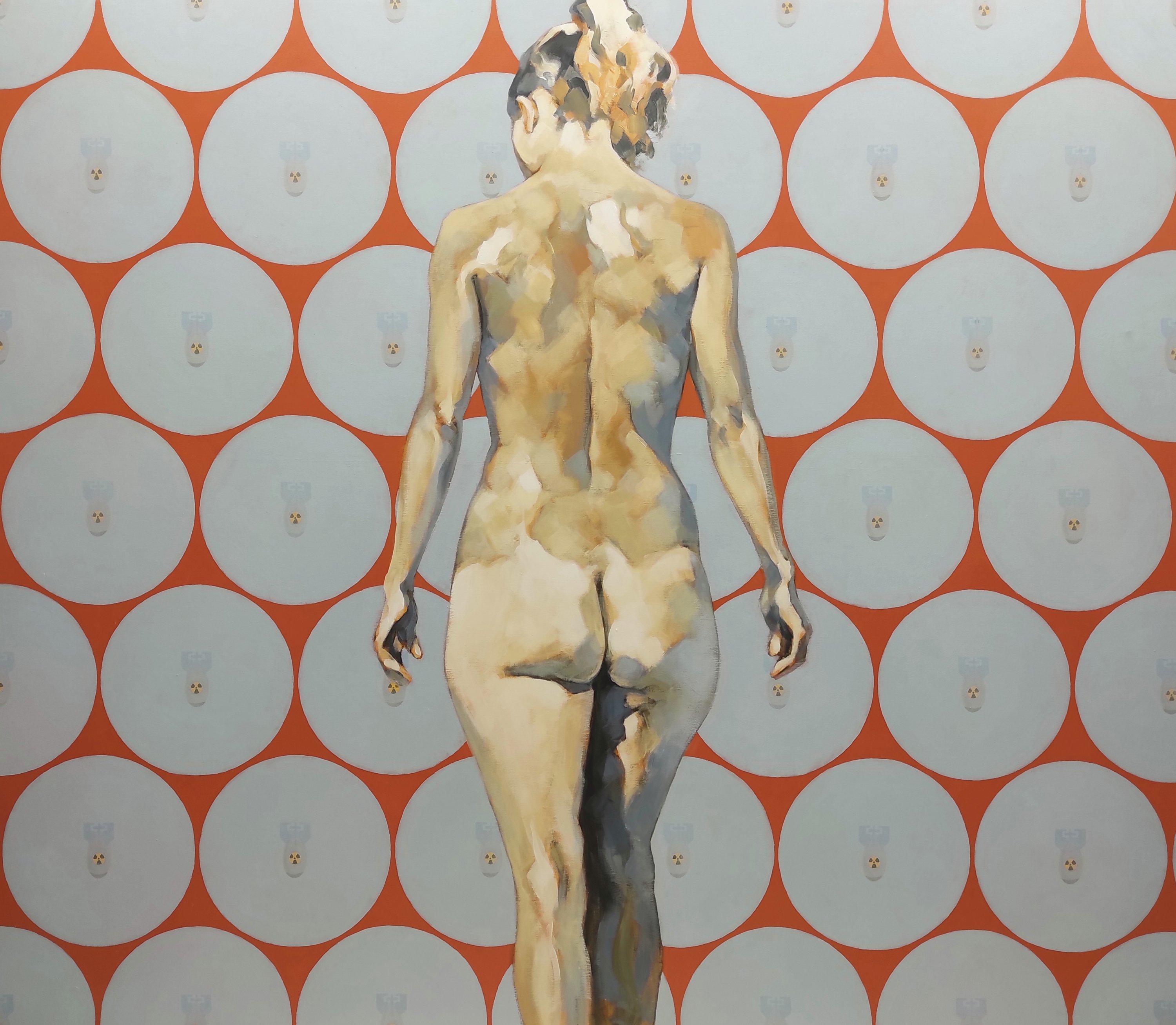 Pep Anton Xaus Nude Painting - Atomitzada - 21st Century, Figurative, Nude, Female body, Feminism, Acrylic