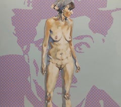 El Pes de la Historia - 21. Jahrhundert, Figuratives, Akt, weiblicher Körper, Feminismus, Acryl