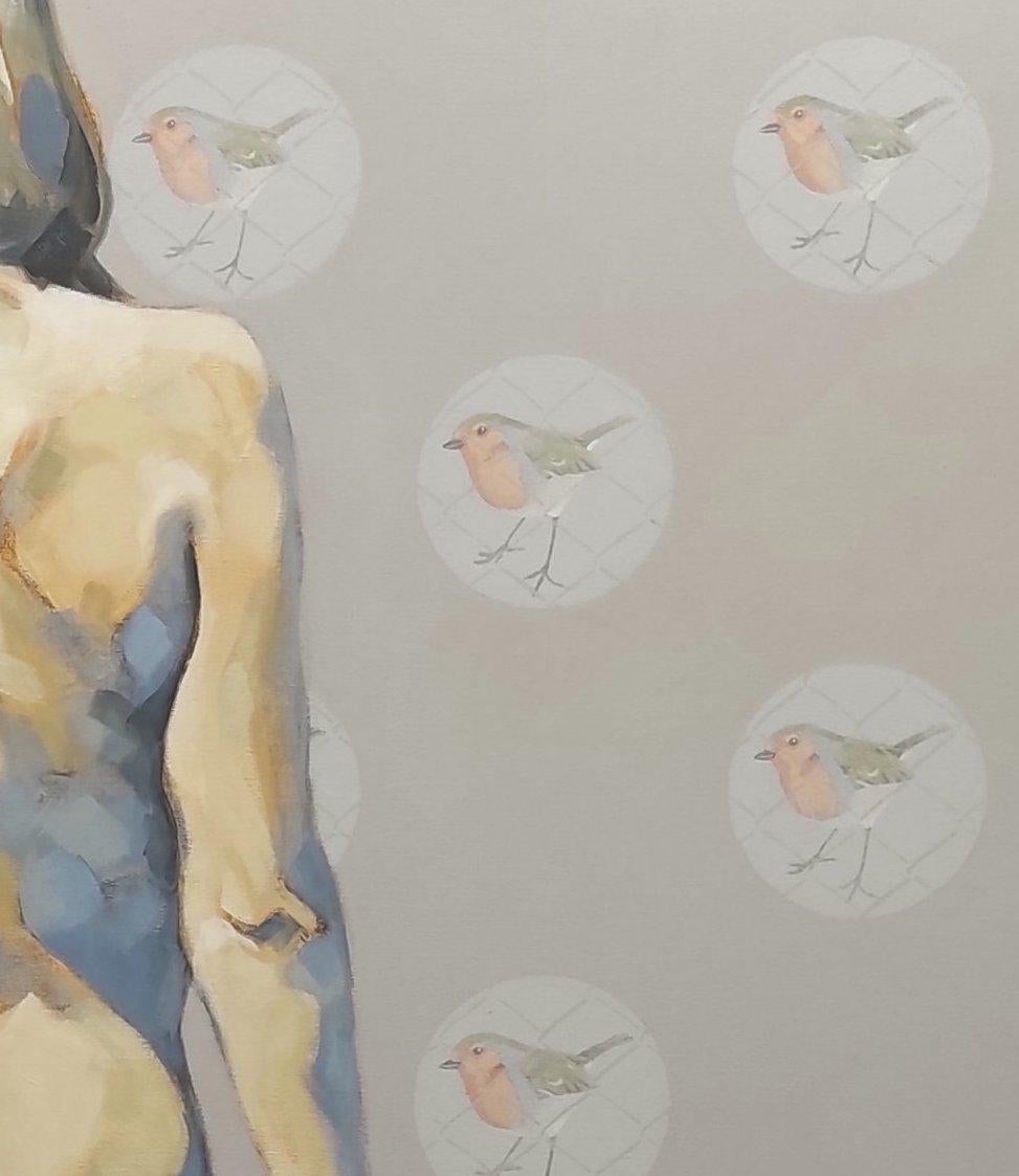Pecho Rojo - 21. Jahrhundert, Figuratives, Akt, weiblicher Körper, Feminismus, Acryl – Painting von Pep Anton Xaus