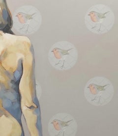 Pecho Rojo - 21st Century, Figurative, Nude, Female body, Feminism, Acrylic