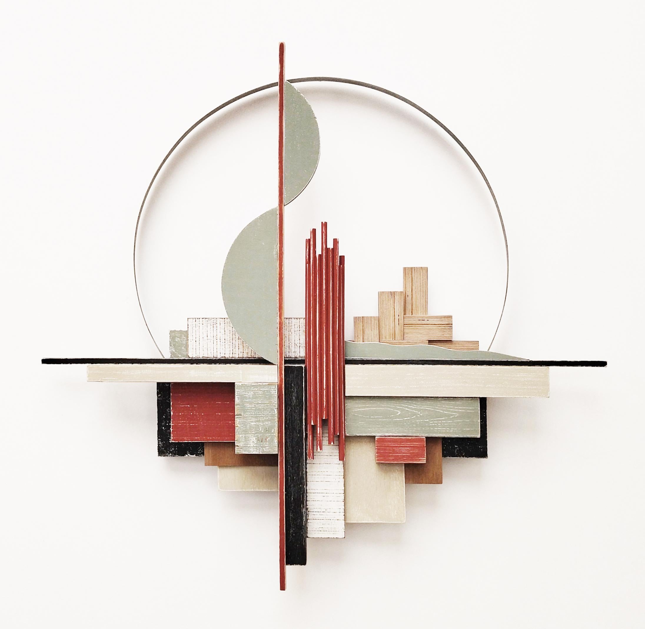 Pep Fajardo Abstract Sculpture - Geometer landscape around the circle