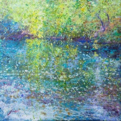"Barton Creek (II)" Impressionist Natural Scene