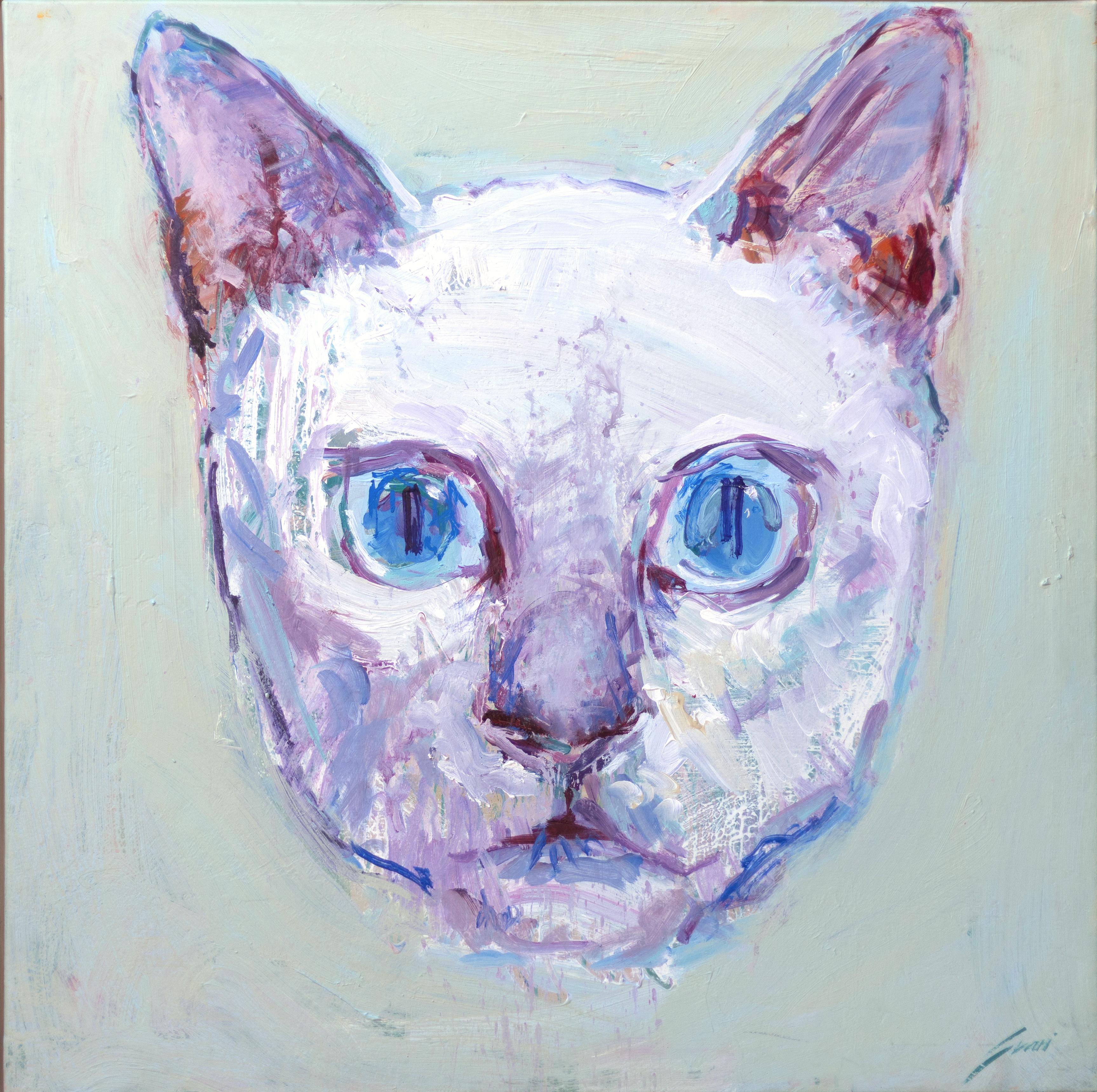 Pep Suari Figurative Painting - Cat Face