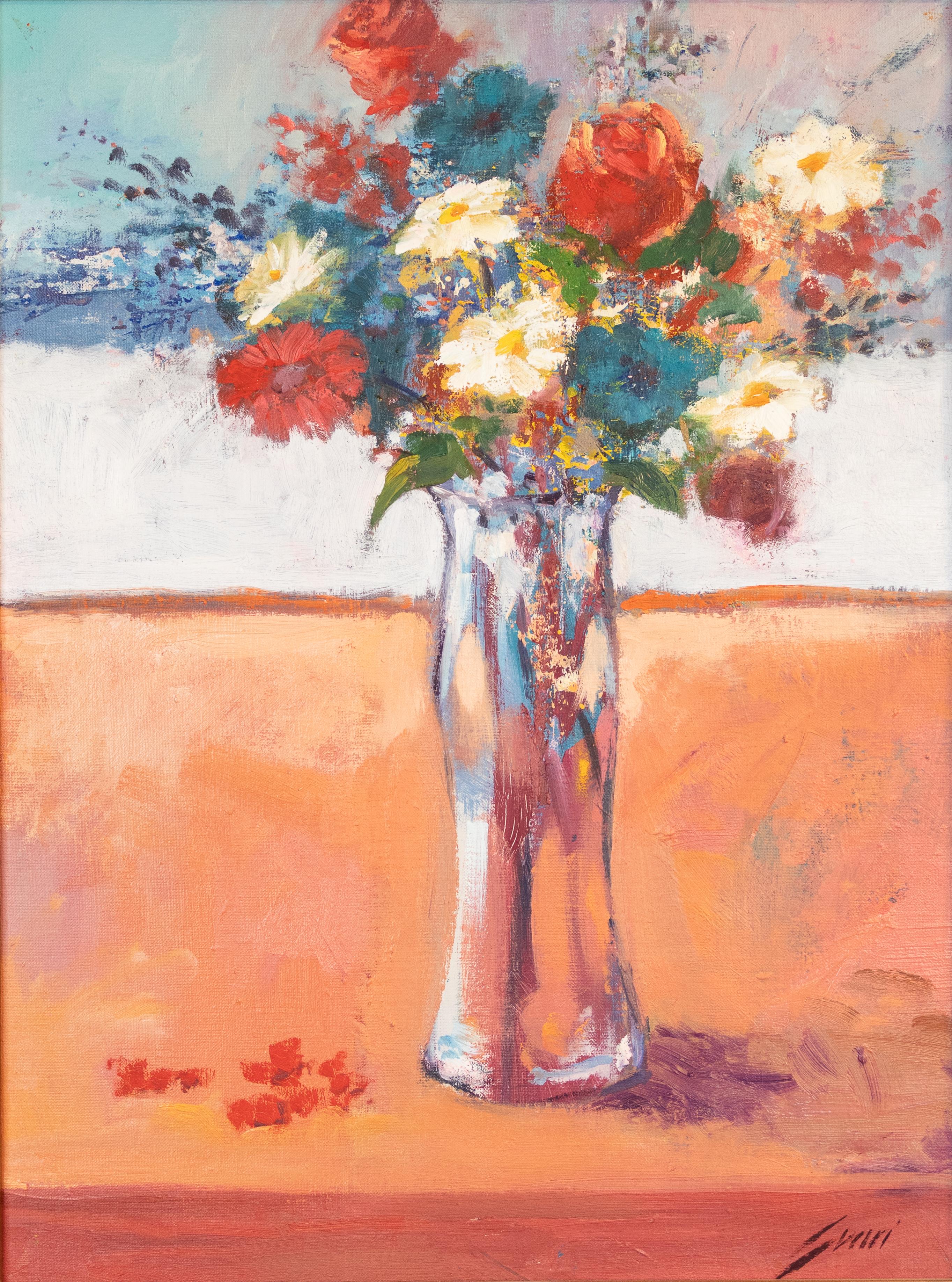 Still-Life Painting Pep Suari - Vase à fleurs