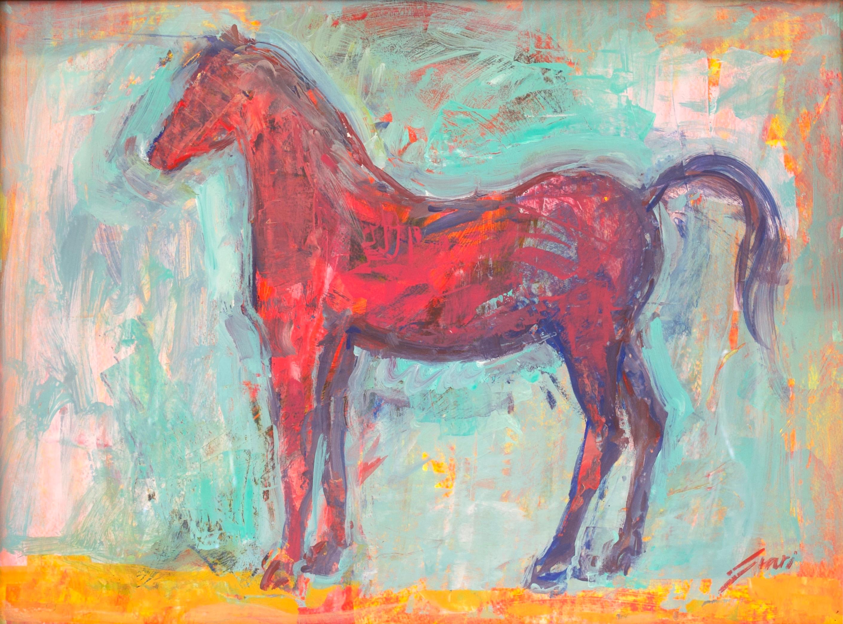 Pep Suari Figurative Painting - Red Horse