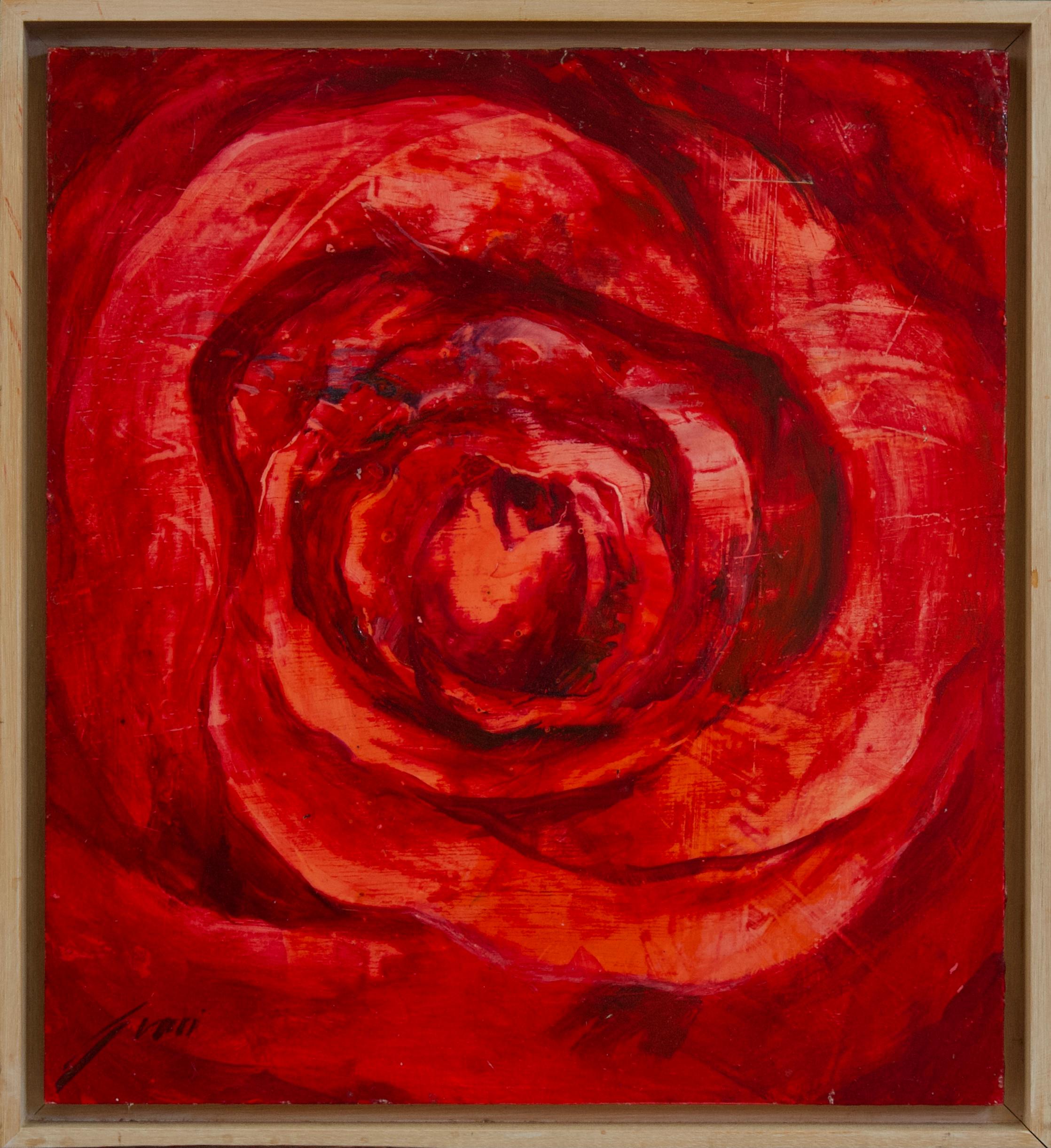Pep Suari Still-Life Painting - Red Rose