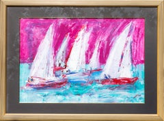 "Sailboats" Expressionist Seascape