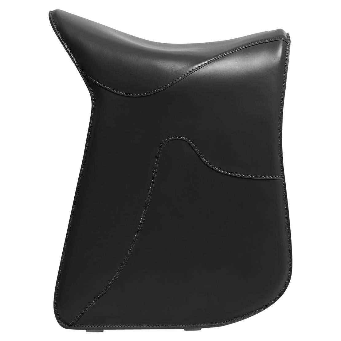Pepe Chair in Black Leather by Raffaella Mangiarotti For Sale